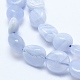 Chapelets de perles en agate avec dentelle bleue naturelle G-E483-62B-3