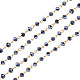 Catene di perle in vetro rondelle fatte a mano per creazione di bracciali collane X-AJEW-JB00037-03-1