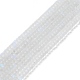 Frosted Transparent Glass Beads Strands FGLA-M002-01I-2