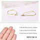 BENECREAT 30 PCS 18K Gold Plated Teardrop Shape Beading Hoop Earrings for Valentine's Day KK-BC0003-72G-3