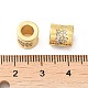 Perline europee di micro pavé di zirconi cubici in ottone placcato a cremagliera KK-K377-04G-3