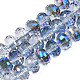 Electroplate Transparent Glass Beads Strands EGLA-N002-16-4