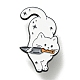 Katze hält Messer-Emaille-Pins JEWB-P028-D03-1