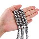 Non-magnetic Synthetic Hematite Beads Strands G-S096-10mm-3-5