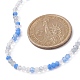 Halskette mit runden Glasperlen für Damen NJEW-JN04479-3