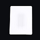 厚紙のアクセサリー台紙  ヘアバレッタに使用  長方形  ホワイト  10x7.45x0.04cm  穴：7.5mm CDIS-S025-41-3