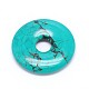 Natural Howlite Donut/Pi Disc Pendants TURQ-E021-01-35mm-2