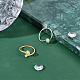 Gomakerer 2 pièces 2 couleurs 925 accessoires de bague de manchette ouverte en argent sterling STER-GO0001-05-3