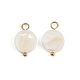 Подвески-диски из натуральных ракушек STAS-D378-31G-1