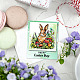 GLOBLELAND Easter Bunny Basket Clear Stamps for DIY Scrapbooking Easter Rabbit Eggs Silicone Clear Stamp Seals Transparent Stamps for Cards Making Journal Decor DIY-WH0448-0467-3