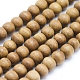Brins de perles en bois de camphre naturel WOOD-P011-10-4mm-1