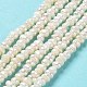 Naturales keshi abalorios de perlas hebras PEAR-J007-68-2