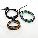 Fashion Double Wrap Style Gemstone Bracelets BJEW-J056-16-1
