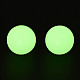 蓄光アクリルビーズ  暗闇で光る  ラウンド  薄緑  14mm  穴：2.5mm LACR-N001-001A-01-2
