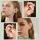 SUNNYCLUE 4Pcs 4 Style Crystal Rhinestone Butterfly Climber Wrap Around Cuff Earrings EJEW-SC0001-27-5