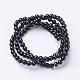 Natural Black Onyx Round Beads Strands GSR3mmC097-3
