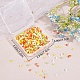 CREATCABIN 800Pcs 4 Colors 2-Hole Glass Seed Beads SEED-CN0001-04-7