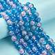 1Strand Two Tone Transparent Crackle Glass Round Beads Strands X-CCG-Q001-10mm-19-6