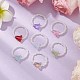 Стеклянные вышитые бисером кольца RJEW-JR00823-1