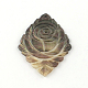 Motif de fleur sculpté losanges shell lèvres noir gros pendentifs SHEL-R009-21-2