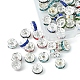 80 pièces 8 styles de perles d'espacement en laiton avec strass RB-FS0001-03-4