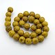 Chapelets de perles rondes en céramique émaillée en porcelaine émaillée manuelles PORC-L019-8mm-02-2