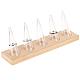 FINGERINSPIRE 5 pcs Clear Acrylic Ring Cone Acrylic Finger Ring Display Stands with Bamboo Base 7.87x1.77x2.76inch Ring Finger Display Stand Cone Shape Acrylic Ring Display Ring Organizer Holder RDIS-WH0002-16-1