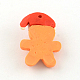 Handmade Christmas Gingerbread Man Polymer Clay Pendants CLAY-UK0001-06-2