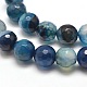 Dyed Natural Agate Faceted Round Beads Strands X-G-E267-21-2