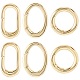 6 шт. 3 стиля стойки с покрытием из латуни пружинные затворные кольца KK-SC0004-45-1