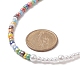 Collane di perle di semi di vetro e collane di perline imitazione plastica abs per le donne NJEW-JN04264-2