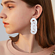 Anattasoul 4 paires 4 couleurs oeil de cheval acrylique boucles d'oreilles pendantes avec épingles en fer en acier pour les femmes EJEW-AN0004-11-5