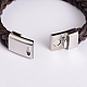 Bracelets en cuir tressé BJEW-L497-14B-3