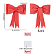 CRASPIRE 2PCS Red Bow 3D Wrapping Bows 8 inch Christmas Ornaments Foam Wreath Bows Wedding Party Decoration for Wedding Birthday Christmas Valentine's Day DIY-CP0008-15A-2