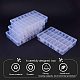 PandaHall Elite 4 Pack 24 Grids Jewelry Dividers Box Organizer Clear Plastic Bead Case Storage Container for Beads CON-PH0001-32-3