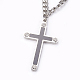 304 Stainless Steel Pendant Necklaces NJEW-F209-14-4