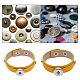 DELORIGIN 11pcs 11 colors Alloy Interchangeable Snap Link Bracelets Settings BJEW-DR0001-02-7