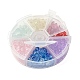 6 colori imitazione perle di vetro acquamarina e perline di vetro dipinte da forno GLAA-FS0001-08-6