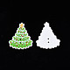 Botones navideños de madera de arce pintados con spray de 2 agujero WOOD-N005-45-3