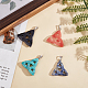 4шт 4 стиля подвески из натуральных и синтетических смешанных драгоценных камней G-SC0001-93-4