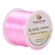 JEWELEADER About 65 Yards Shiny Elastic Wire Stretch 0.8mm Polyester String Cord Crafting DIY Thread for Bracelets Gemstone Jewelry Making Beading Craft Sewing - Pink Color EW-PH0001-0.8mm-01D-1