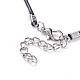 Природный аметист кулон ожерелье X-NJEW-E146-01-4