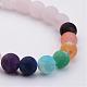 Naturelle quartz rose et pierres précieuses perles étirer bracelets BJEW-JB02510-03-2