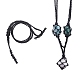 Регулируемый плетеный нейлоновый шнур и шнуры из вощеной хлопчатобумажной нити мешочек макраме изготовление ожерелья NJEW-SW00019-03-1