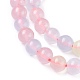 Chapelets de perles de jade blanche naturelle G-I222-03C-3