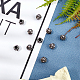 Unicraftale 10 pièces baril de 9.5 mm avec perles de crâne perles en acier inoxydable trou de 4.5 mm crâne perles en vrac perles d'espacement perles d'halloween en argent antique pour la fabrication de bijoux collier de bracelet bricolage STAS-UN0007-57AS-5
