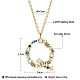 925 ожерелье с кулоном из стерлингового серебра с буквой Q и разноцветным кубическим цирконием для женщин NJEW-BB72216-B-2