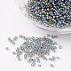 12/0 Grade A Rainbow Transparent Mini Glass Seed Beads X-SEED-Q010-F556-1