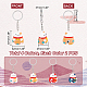 PandaHall 8pcs Lucky Cat Keychain 4 Style Fortune Cat Charms PVC Lucky Cat Pendants Beckoning Cat Keychains with Iron Open Jump Rings Keychain Rings for Purse Strap Keys Bag Backpack Jewellery KEYC-PH0001-66-5