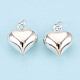 925 стерлингового серебра подвески сердца STER-T008-32S-01-1